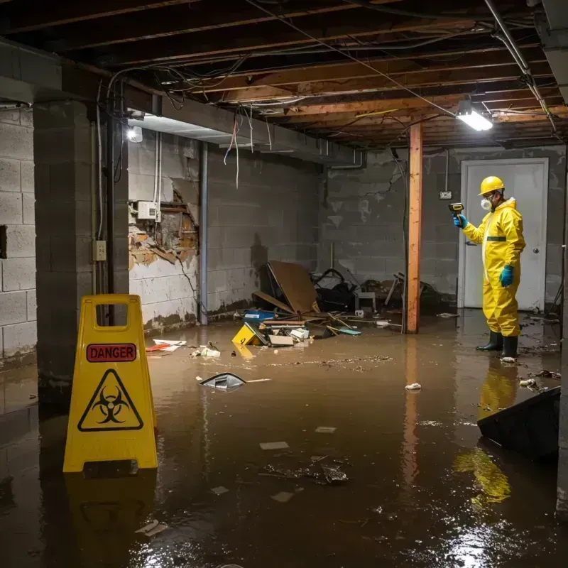 Flooded Basement Electrical Hazard in Bardstown, KY Property